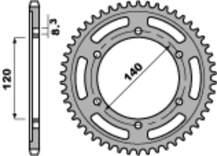 Pbr Zębatka Tylna 260 38 Honda Xl 250R 84-87 Łańc. 520 Md03, Nd11 Jtr260.38