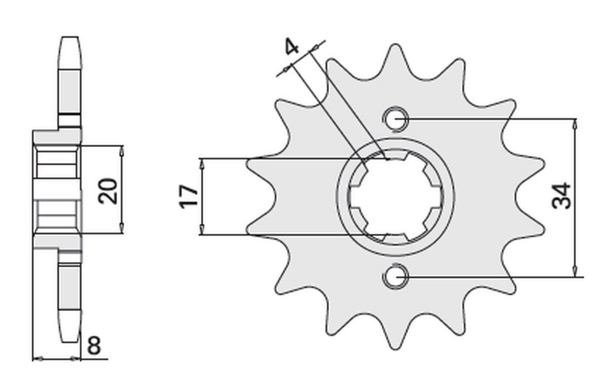 Cht Zębatka Przednia 267 14 Honda Xl 350R 287-14K Jtf1263.16