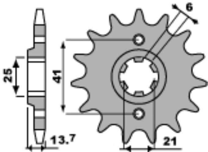 Pbr Zębatka Przednia 268 15 18Nc Honda Vf 500F 84-88 Łańc. 530 Made In Ital