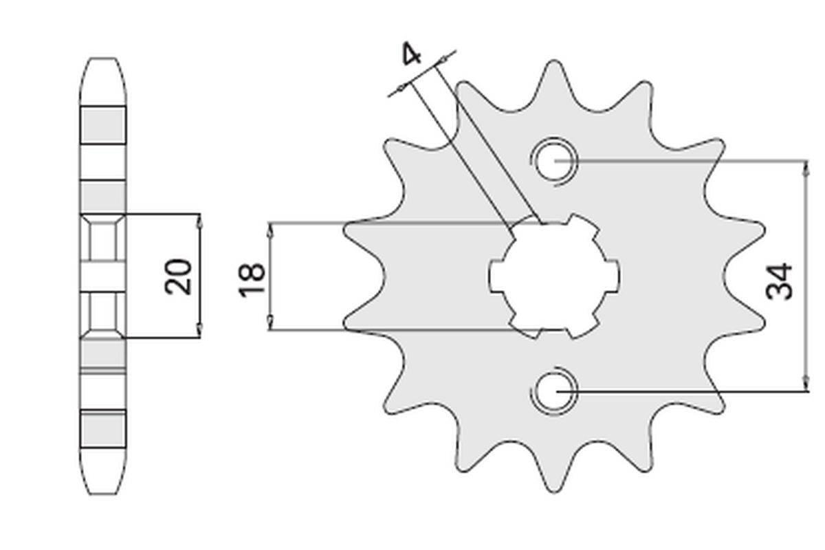 Cht Zębatka Przednia 273 13 A4250328131 328-13 Honda Xl-R 125/200 '81-'00