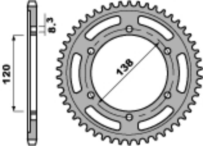 Pbr Zębatka Tylna 273 50 C45 Honda Clr 125 98-03, Nx 125 89-98 Jtr271.50 Ła