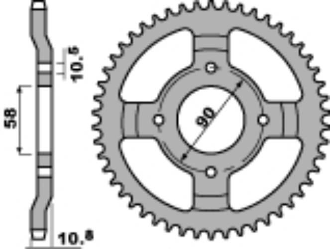Pbr Zębatka Tylna 274 41 C45 Honda Xl 200 Paris Dakar 84-90 Łańc. 520 Jtr27