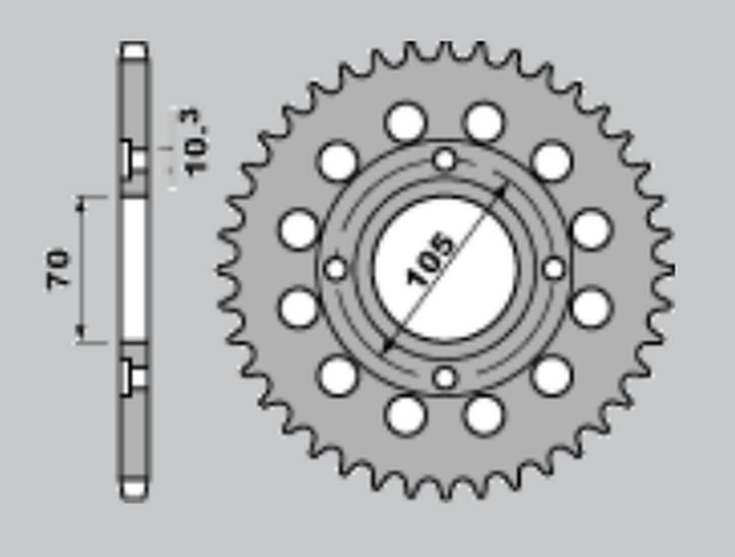 Cht Zębatka Tylna 278 38 Honda Cb 250 360 400 73-79 278-38 Jtr278.38
