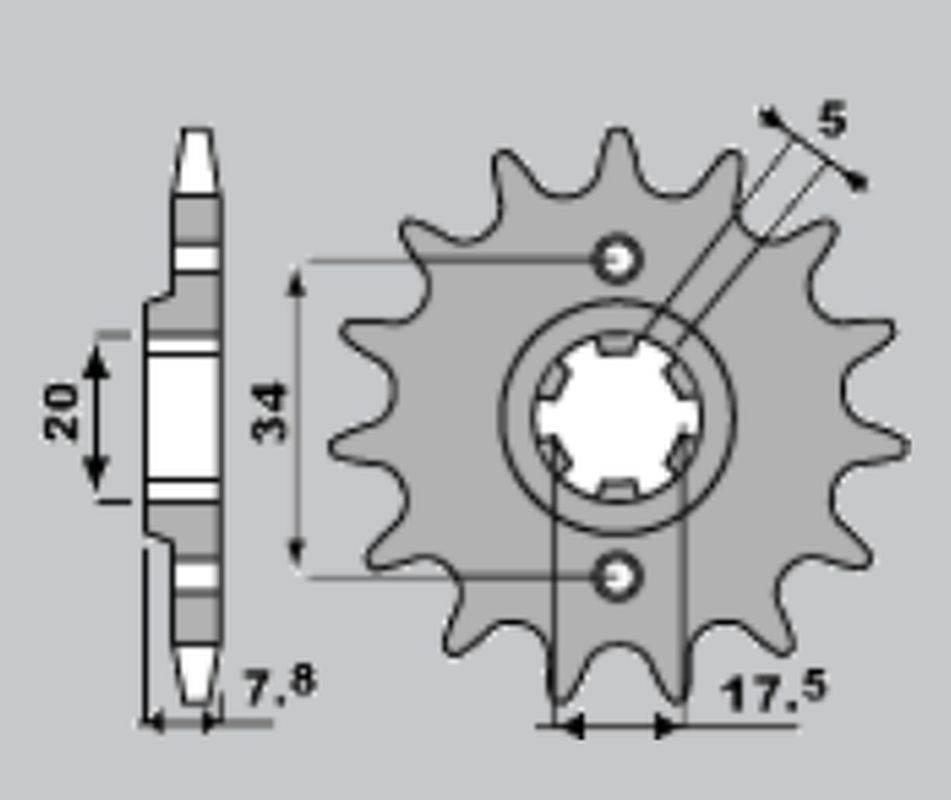 Pbr Zębatka Przednia 279 13 18Nc Łańc. 520 Made In Italy