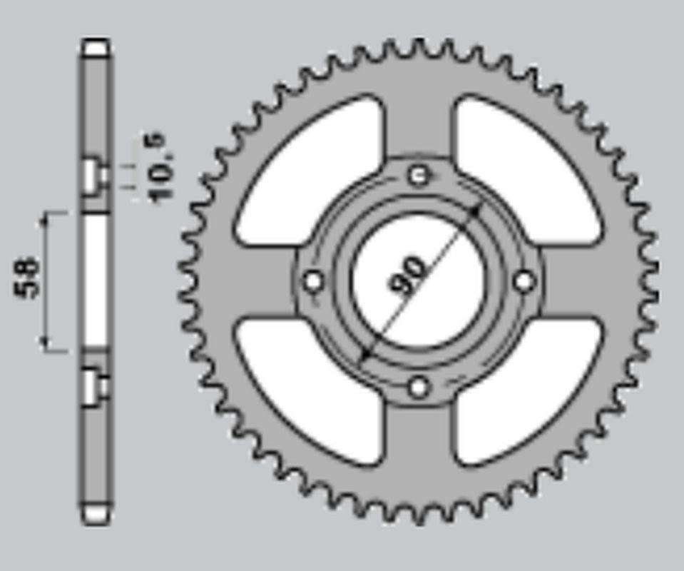 Cht Zębatka Tylna 279 40 Honda Honda Mtx 125R 83-94 279-40 Jtr27.40, Jtr273