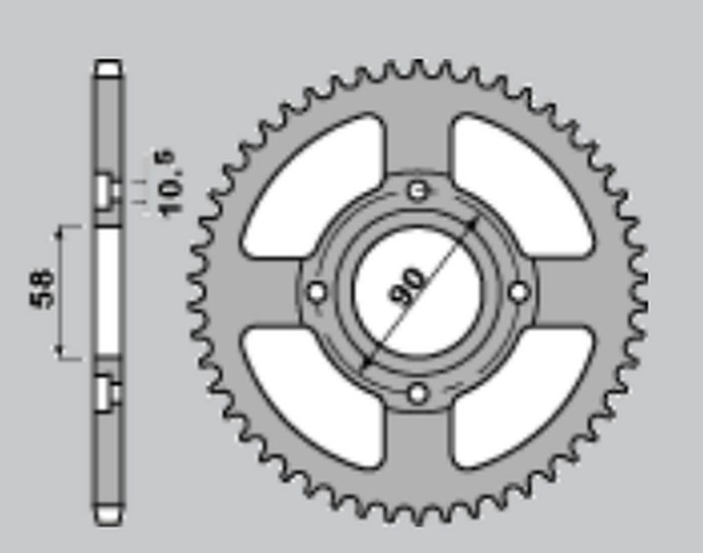 Pbr Zębatka Tylna 279 45 C45 Ktm 125 Duke 11-13 Jtr273.45 Zamienna Z 4668 4
