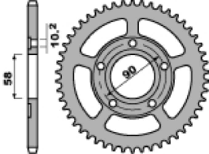 Pbr Zębatka Tylna 281 40 C45 Honda Crm 125 90-00 Łańc. 520 Jtr604.40 Made I