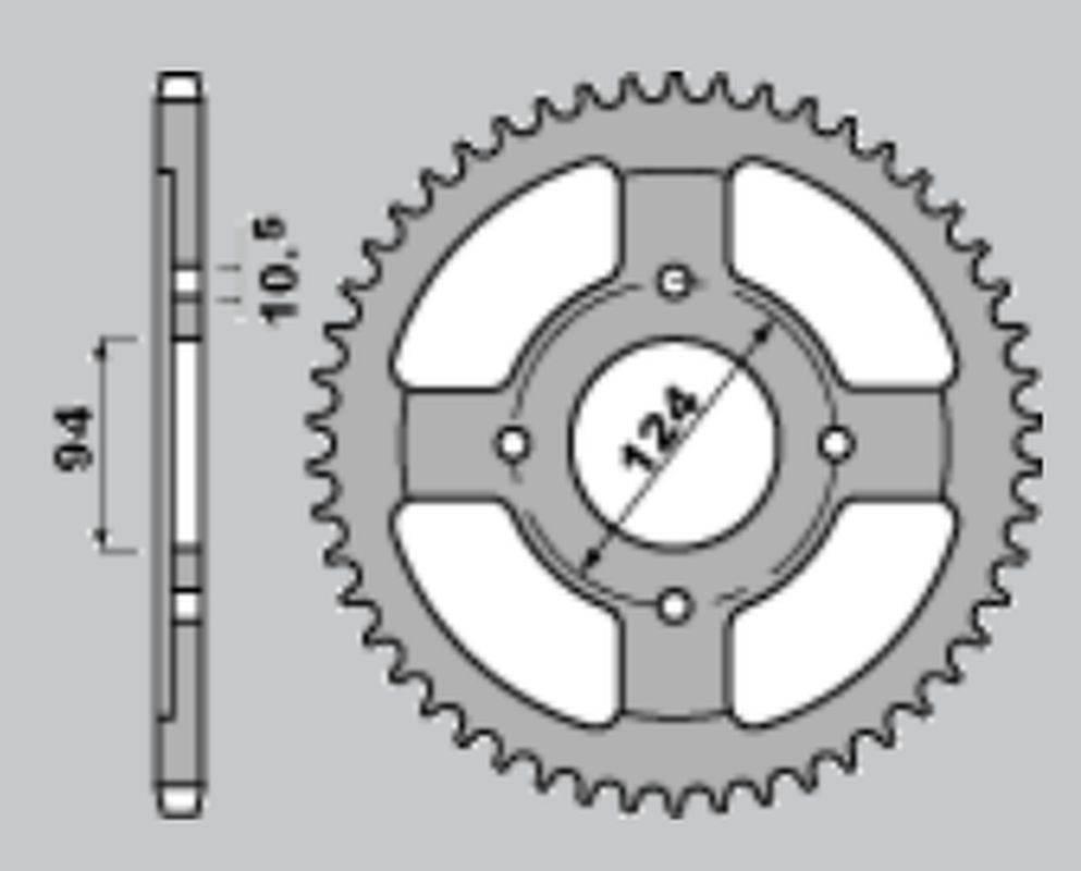 Cht Zębatka Tylna 282 37 Honda Cb550 F 76-80 282-37 Jtr282.37