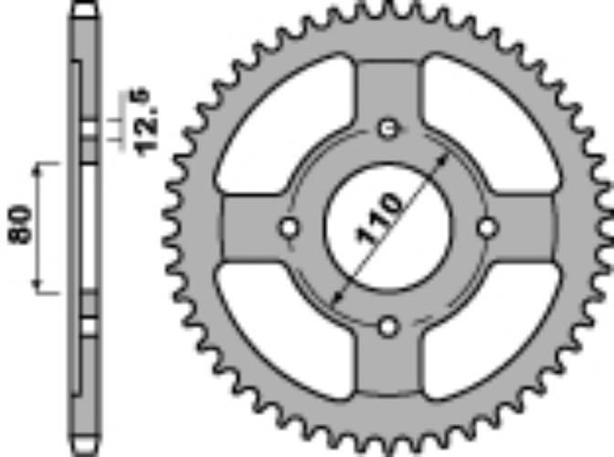 Pbr Zębatka Tylna 284 40 C45 Honda Cb650`79-81 Rc03 Rc05 Łańc. 530 Jtr284.4