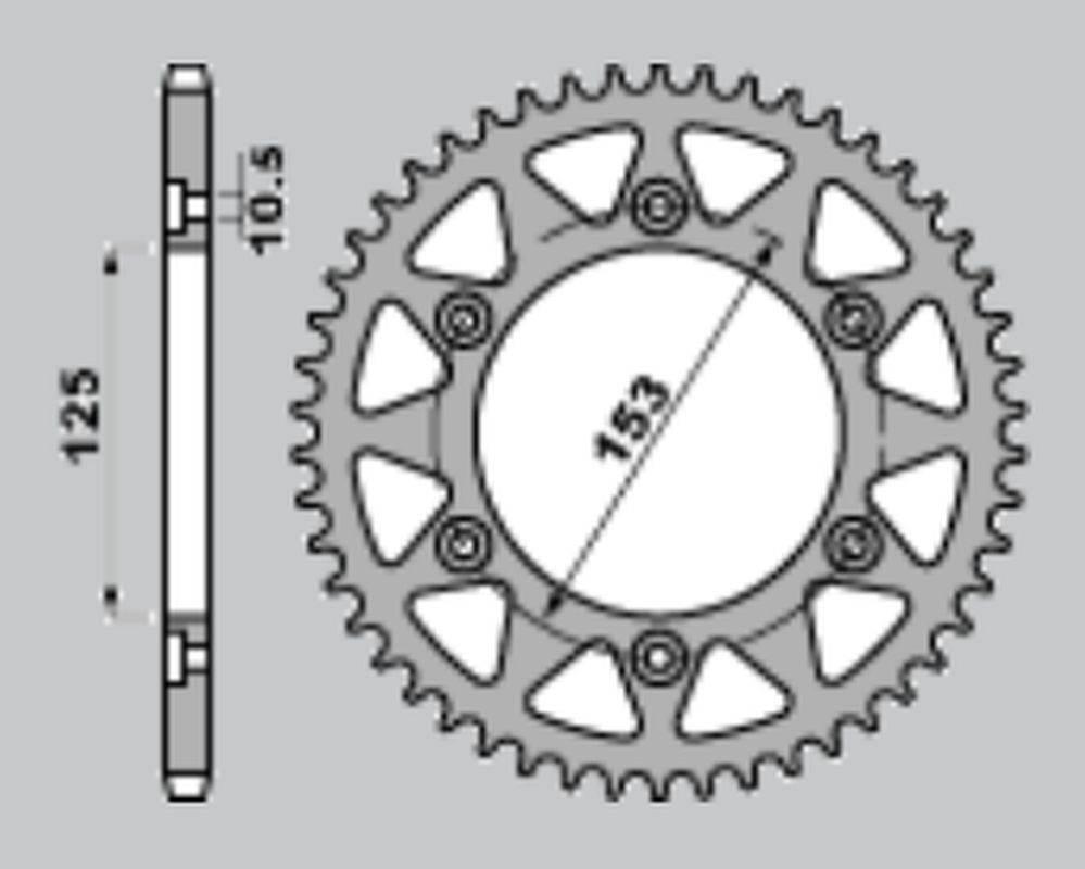 Cht Zębatka Tylna Honda Crf-L 4T Crf 250L '13-'20 Xr 250 R/L/R '91-'96,Xr 6