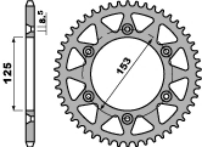 Pbr Zębatka Tylna 289 44 C45 Honda Cr/Crf/Xr650R '83-'25 Łańc. 520 Jtr210.4