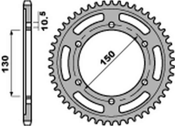 Pbr Zębatka Tylna 300 39 C45 Yamaha Trx 850 96-00 Jtr300.39 Łańc. 525 Made