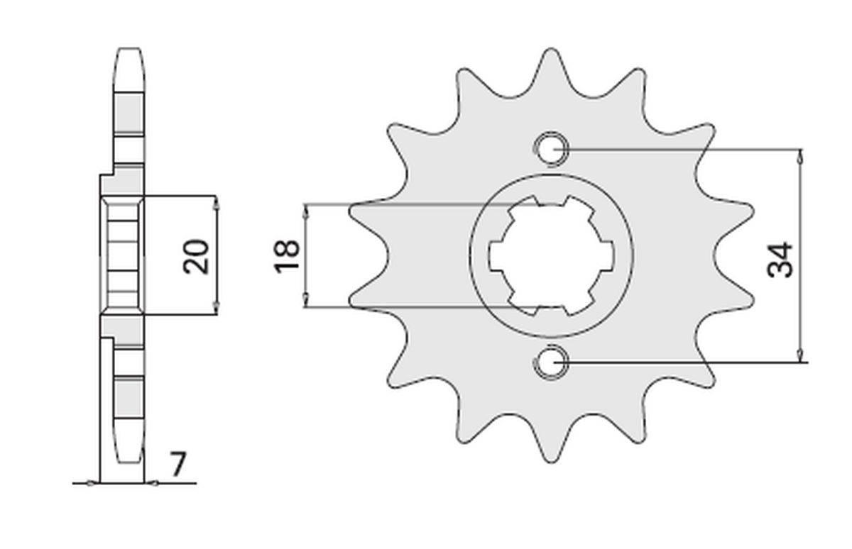 Cht Zębatka Przednia 329 13 Honda Mtx 125R, Ca125 Rebel Jtf329.13 329-13