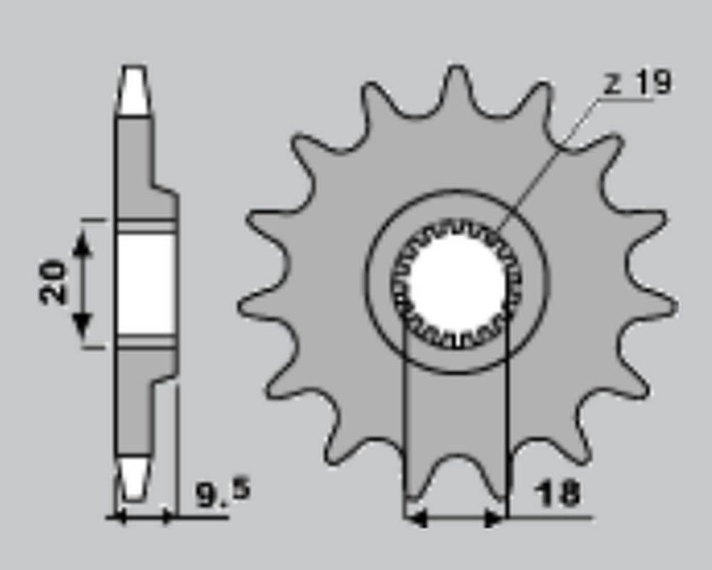 Pbr Zębatka Przednia 333 13 18Nc Honda Cr 125 86 Łańc. 520 Made In Italy