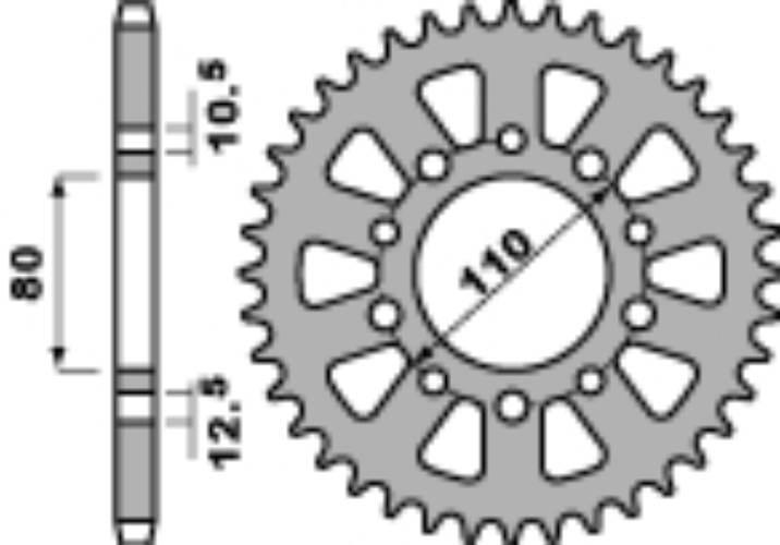 Pbr Zębatka Tylna 334 40 C45 Honda Vf 500F 85-88, Vf 750 C 95-04 Jtr1334.40
