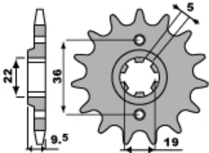 Pbr Zębatka Przednia 337 13 18Nc Honda Trx 250/300, Cr 250 '82-'85, Cr500 '