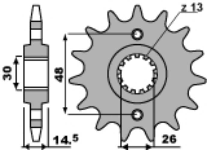 Pbr Zębatka Przednia 339 14 18Nc Łańc. 530 Made In Italy