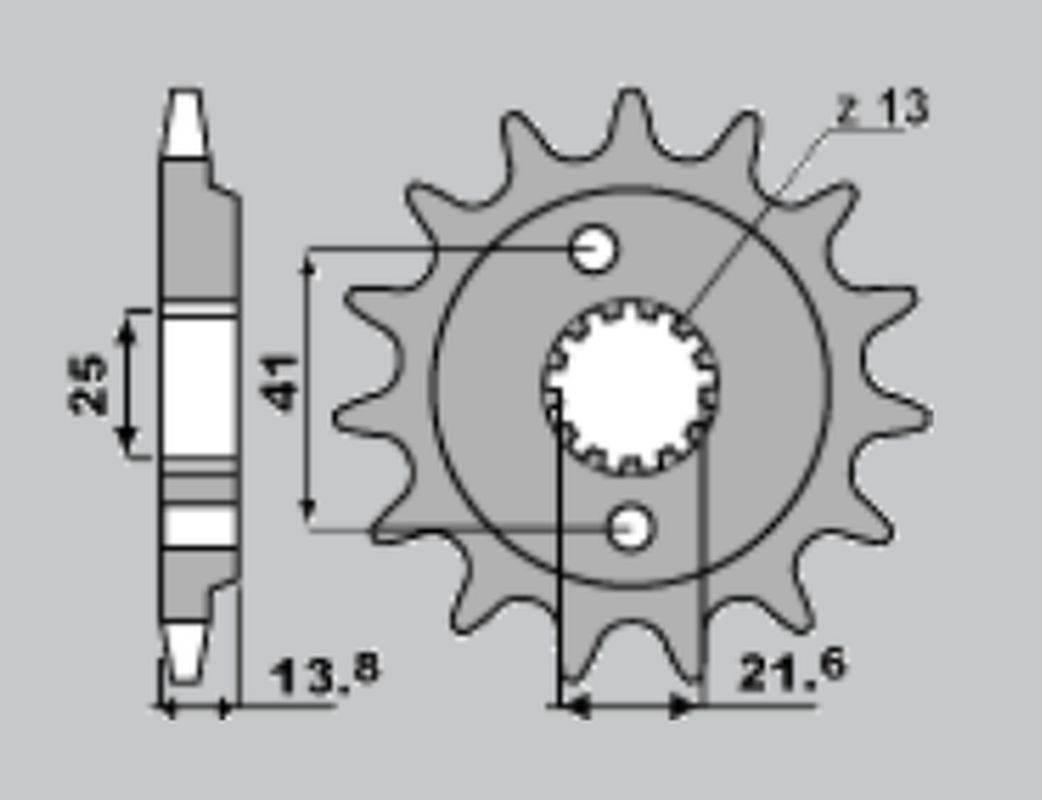 Cht Zębatka Przednia 346 16 Honda Vt 600C '90-'04, Xrv 650
