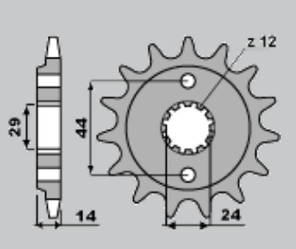 Cht Zębatka Przednia 348 17 Honda Vt 750C '97-'04