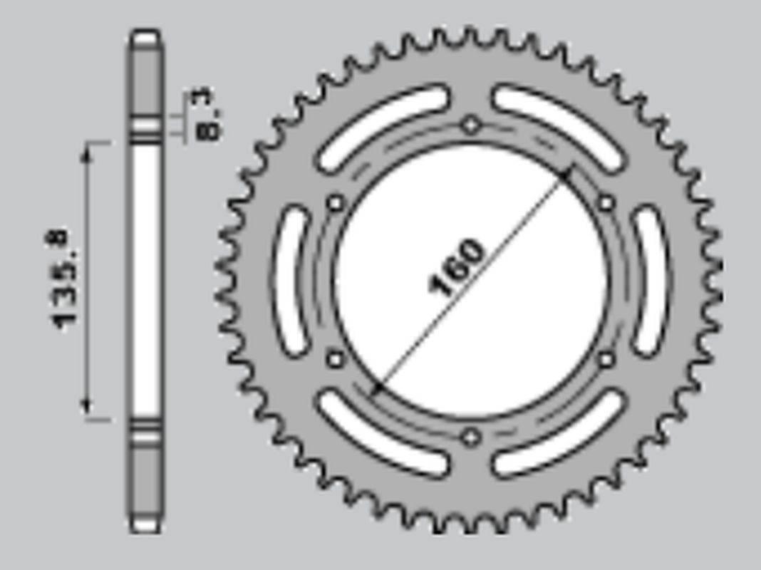 Cht Zębatka Tylna 3552 43 Aprilia Pegaso 600 5-436