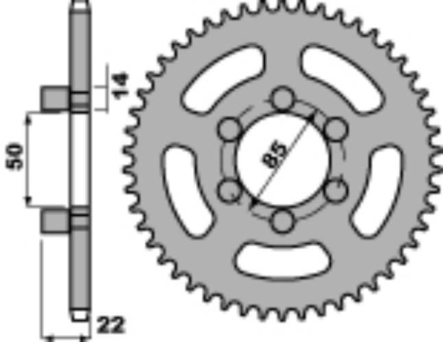 Pbr Zębatka Tylna 3564 46 F Aprilia 50 Red Rose Łańc. 415