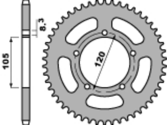 Pbr Zębatka Tylna 3565 51 F Aprilia 50 Rx 96-98 Łańc. 415 Made In Italy