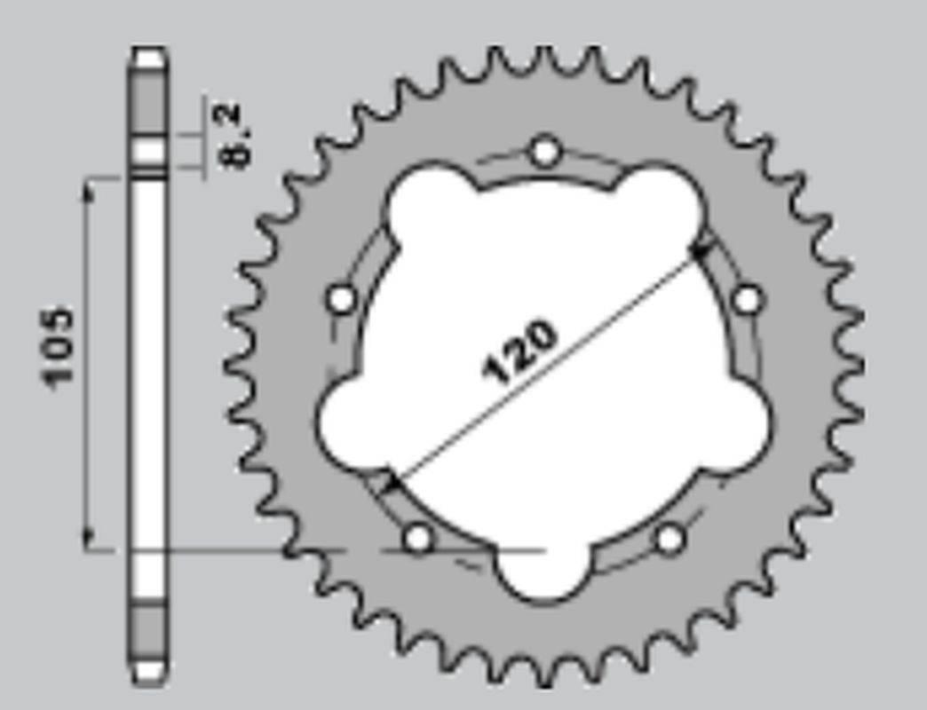 Cht Zębatka Tylna 3565 51 Aprilia Rx 50 92-98 2011-51 Łanc.415