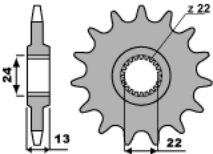 Pbr Zębatka Przednia 3800 16 18Nc Aprilia Pegaso 650 98-00 Łańc. 520 Made I