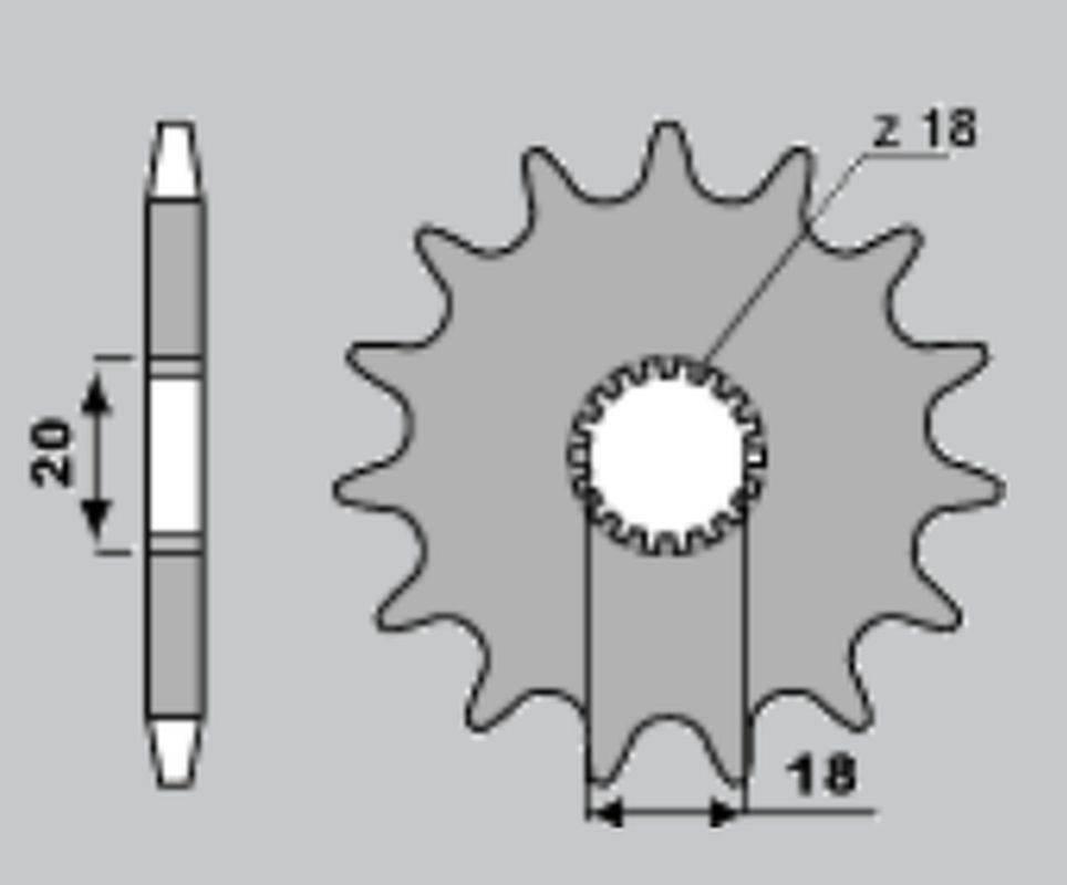 Pbr Zębatka Przednia 393 14 18Nc Łańc. 520 Made In Italy