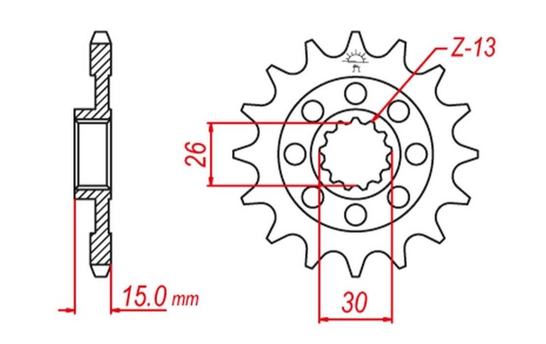 Cht Zębatka Przednia 2198 17 Bmw S1000Rr '09-'15, S 1000R '13-'22, S 1000Xr