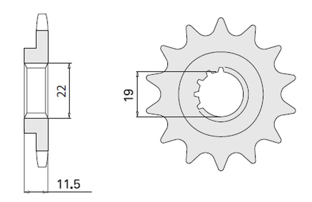 Cht Zębatka Przednia 4101 16 Suzuki Dr 125 85-00 Jtf409.16 409-16