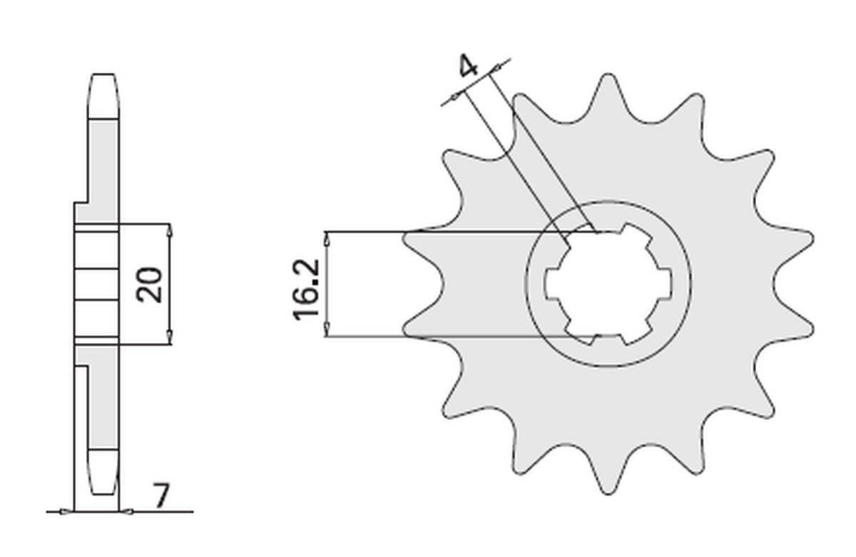 Cht Zębatka Przednia 413 12 Suzuki Ts 50X`84-96, Rmx 50`97-99 Jtf413.12 413