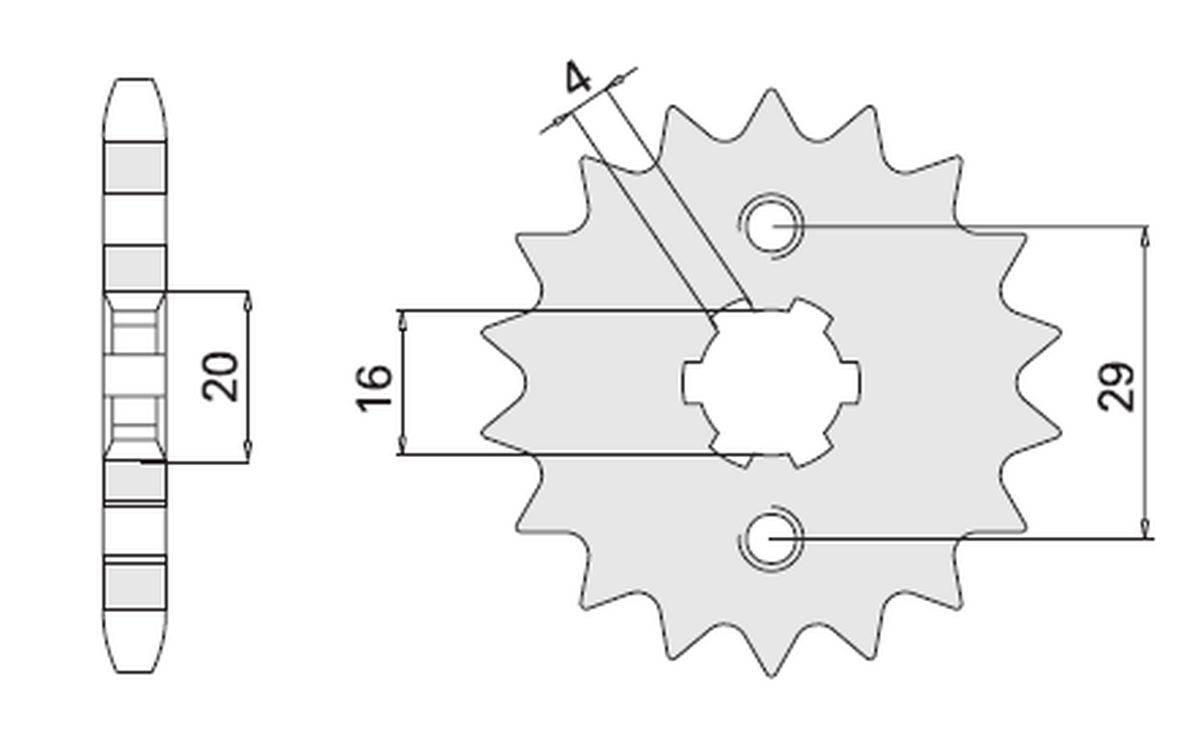 Cht Zębatka Przednia 425 16 Suzuki Rg125 92-96 Jtf425.16