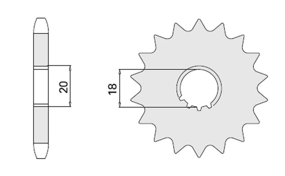 Cht Zębatka Przednia 426 14 Suzuki Gn 125 91-00, Gs 125 Jtf426.14 426-14