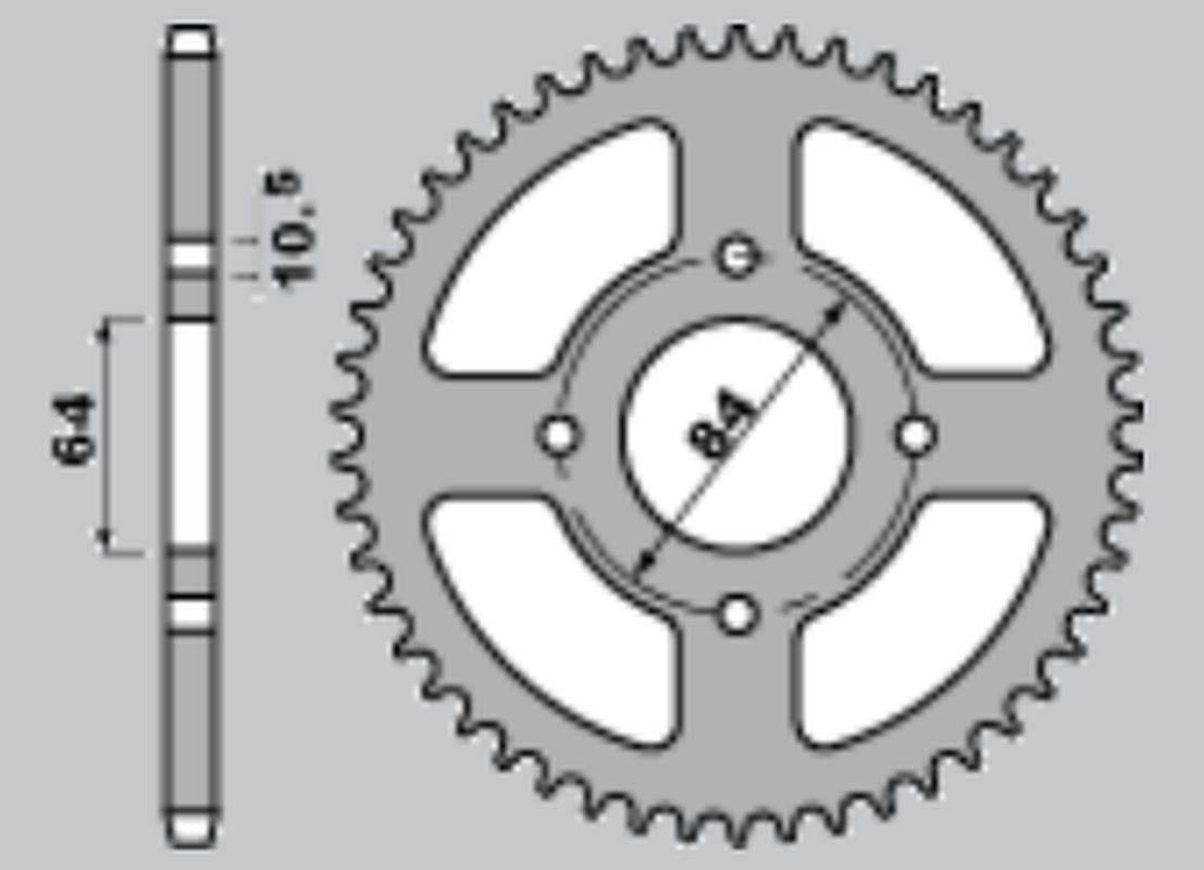Cht Zębatka Tylna 4302 42 C45 Suzuki Lt/Ltz, Van Van Rv 200 '16-'19