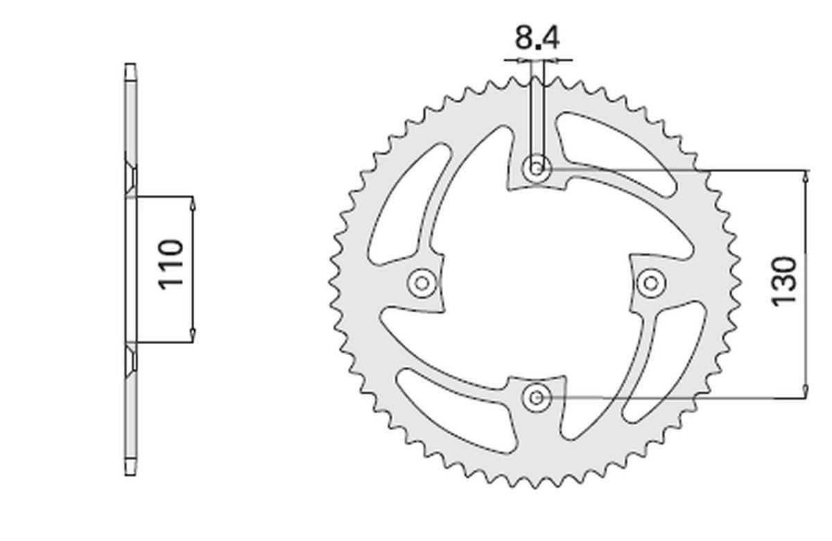 Cht Zębatka Tylna 4306 55 Honda Cr 80/85 2064-55 Łańc. 420