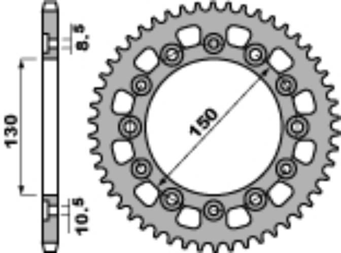 Pbr Zębatka Tylna 4309 47 C45 Honda Nx 650 91-94 Jtr245/3.47 Łańc. 520
