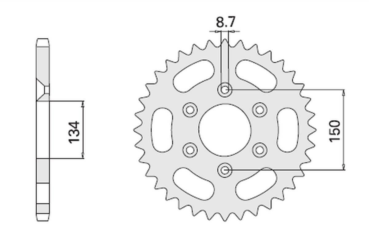 Cht Zębatka Tylna 4350 52 459-52 Honda Cb 500 94-03 Cb 750 92-03 Jtr1332.52