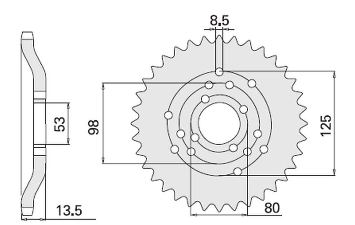Cht Zębatka Tylna 4331 48 2035-48 Derbi Senda 50 '96-'99