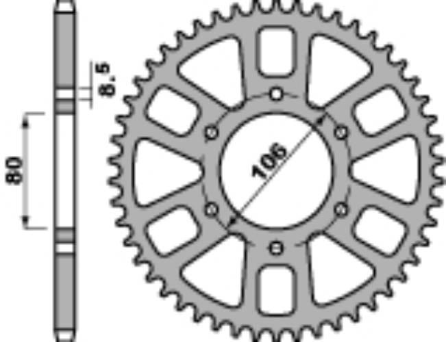 Pbr Zębatka Tylna 4338 56 C45 Honda Cre 50 95-01 Łańc. 428