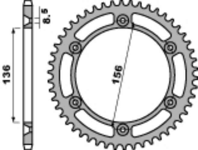 Pbr Zębatka Tylna 4365 45 C45 Suzuki Dr 650 Se +4 Jtr1791.45 Łańc. 525