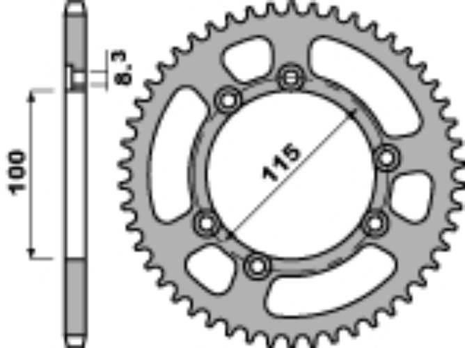 Pbr Zębatka Tylna 4370 56 F Beta 50 98-99 Ktm 50 96-03 Fantic 125 Łańc. 428
