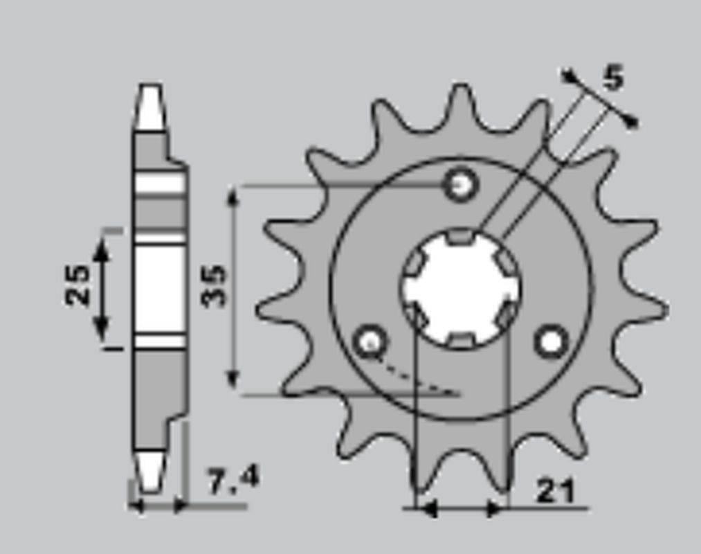 Pbr Zębatka Przednia 437 15 18Nc Suzuki Dr600/650 '85-95 -1 Łańc. 520