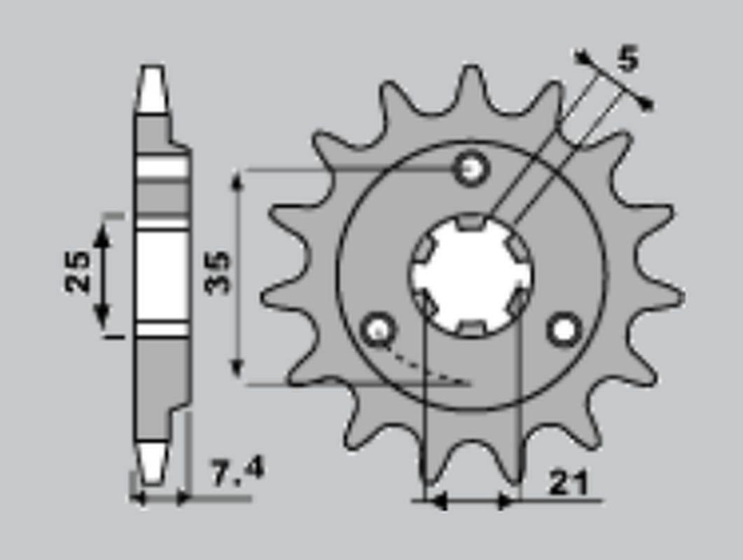 Cht Zębatka Przednia 437 15 Suzuki Dr 600/650 437-15 Jtf437.15