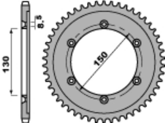 Pbr Zębatka Tylna 4374 51 C45 Honda Xlr 125 98-02 Jtr1249.51 Łańc. 428 Made