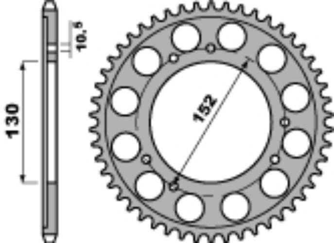 Pbr Zębatka Tylna 4376 45 C45 Cagiva Canyon 600 96-99 Canyon 500 98-01 Jtr-