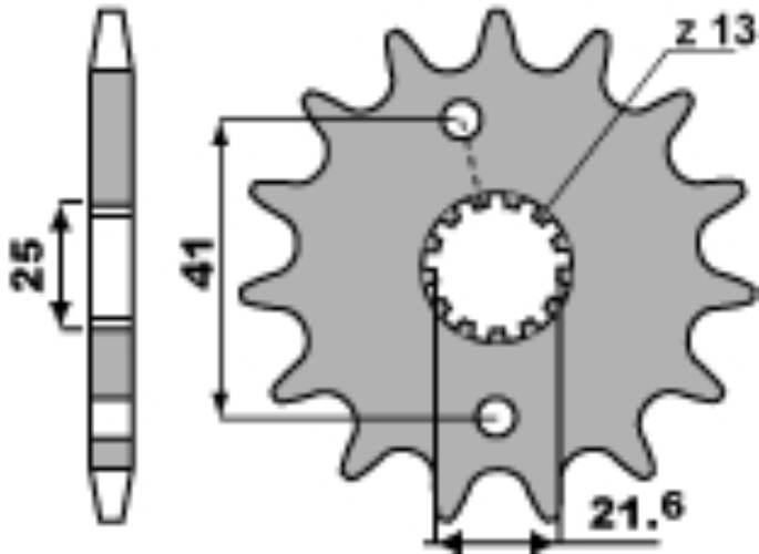 Pbr Zębatka Przednia 438 14 18Nc Suzuki Gsx 400 F 81-86, Gr 650 -1 Łańc. 52