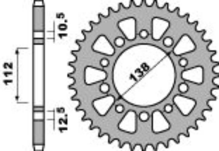 Pbr Zębatka Tylna 4384 42 C45 Honda Cb/Cbr Łańc. 520 Jtr1316.42
