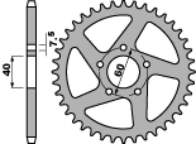 Pbr Zębatka Tylna 4395 50 F Husqvarna 50Sm 09-13, Ktm Sx50 09-13 Łańc. 415