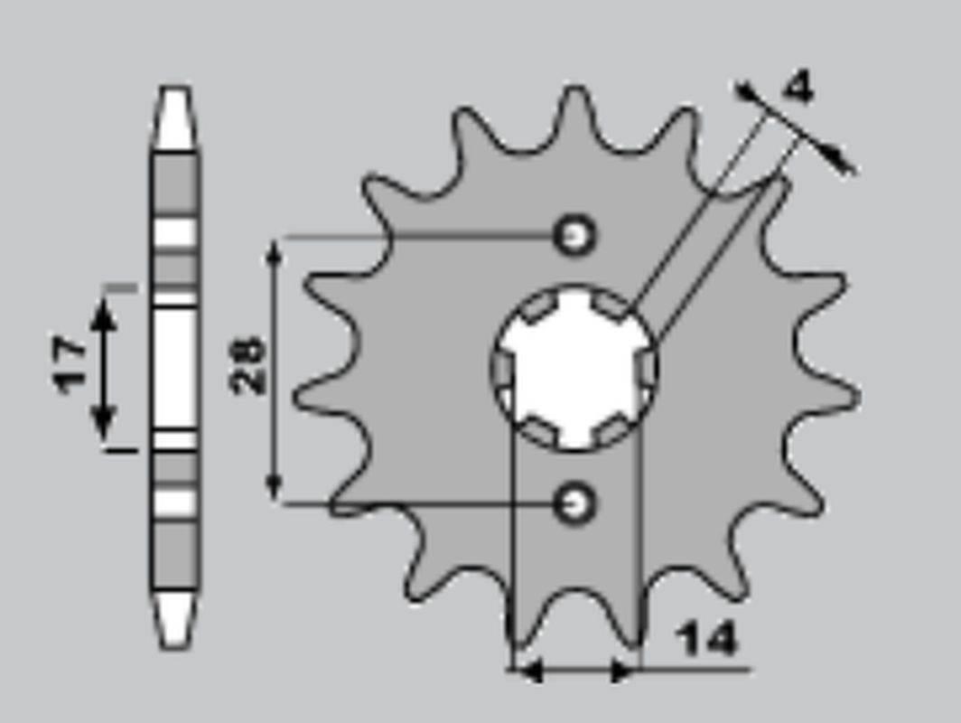 Cht Zębatka Tylna 4402 52 Yamaha Dt50R, Rieju 50, Peugeot 50, Derbi Senda 5